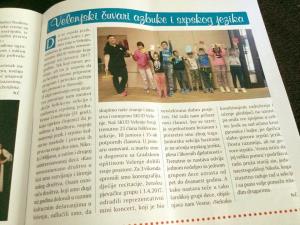 Otroška revija srbske skupnosti na Hrvaškem “Bijela pčela”, aprilska številka 2017, priloga o poučevanju v SKUD Velenje